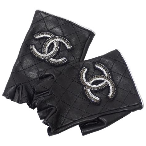 chanel gloves lace|chanel fingerless leather gloves.